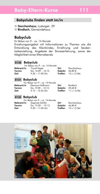 Baby-Eltern-Kurse - Familien-BildungsstÃ¤tte Bayreuth