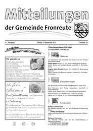 Mitteilungsblatt vom 06.09.2013 - Fronreute
