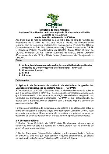 Ministério do Meio Ambiente Instituto Chico Mendes de ... - ICMBio