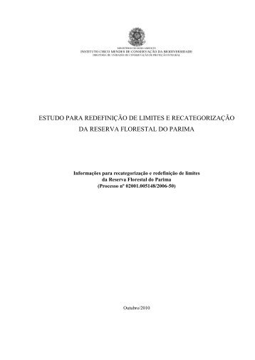 Estudo redefinição de limites e recategorização da Reserva - ICMBio