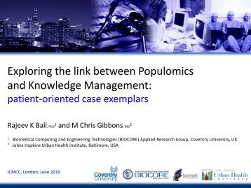 Exploring the link between Populomics and Knowledge ... - ICMCC