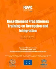 Resettlement Practitioners Training on Reception and ... - ICMC