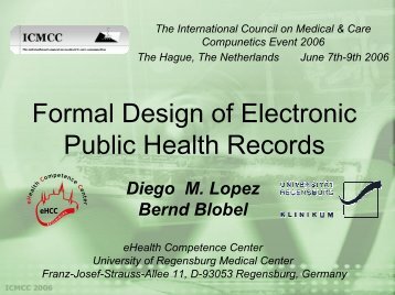 Formal Design of Electronic Public Health Records - ICMCC