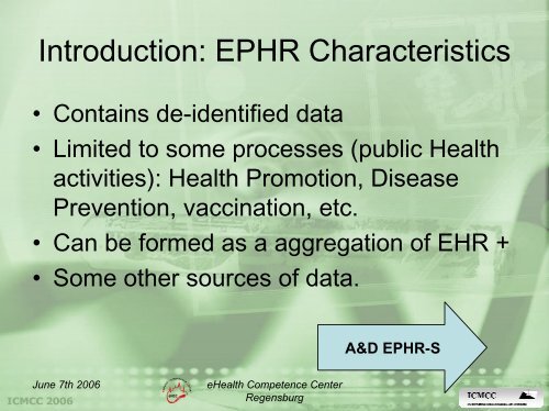 Formal Design of Electronic Public Health Records - ICMCC