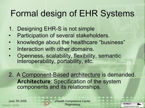 Formal Design of Electronic Public Health Records - ICMCC