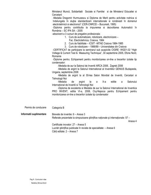 Curriculum vitae - ICMET