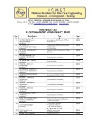 reference list electromagnetic compatibility tests - icmet