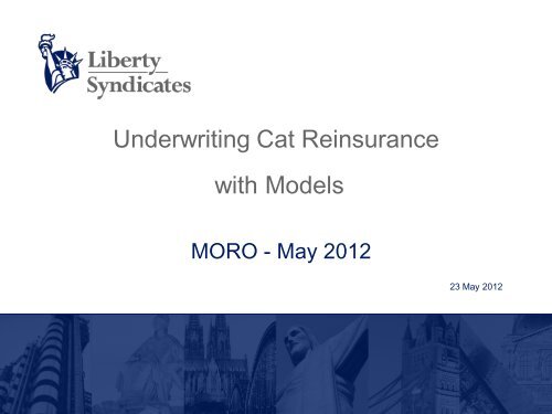 Using catastrophe models - icmif