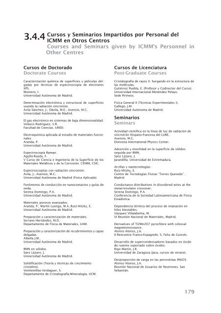 Instituto de Ciencia de Materiales de Madrid - Materials Science ...