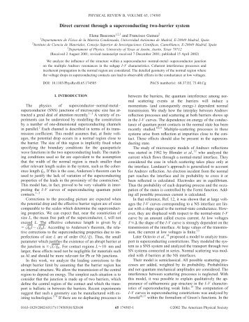 Direct current through a superconducting two-barrier system