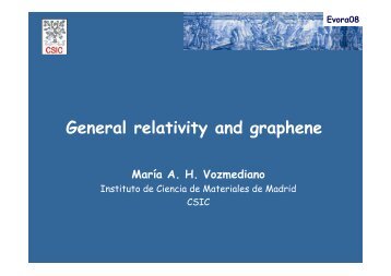 General relativity and graphene