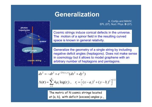 General relativity and graphene