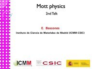 2nd talk. The Mott transition