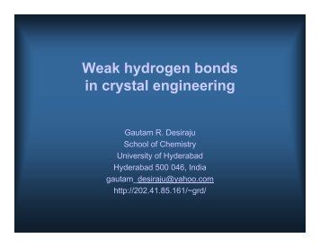 Weak hydrogen bonds in crystal engineering