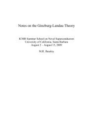 Notes on the Ginzburg-Landau Theory - ICMR : International Center ...