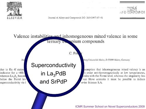 a simple superconductor?