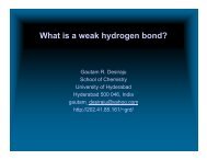 What is a weak hydrogen bond?