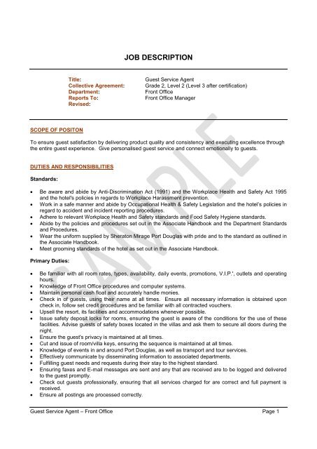 Hospitality Job Description Sample 3 hospitality-job-description-sample-3