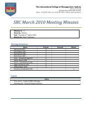 SRC March 2010 Meeting Minutes - International College of ...