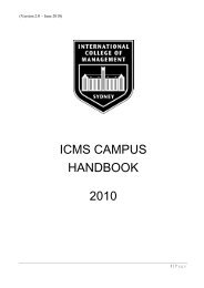 ICMS CAMPUS HANDBOOK 2010 - International College of ...