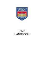 ICMS HANDBOOK - International College of Management Sydney