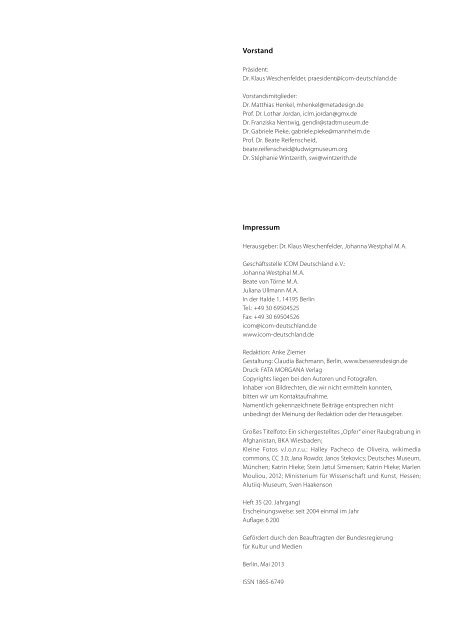 Mitteilungen 2013 (.pdf) - ICOM Deutschland