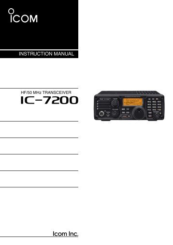 IC-7200 Instruction Manual - ICOM Canada