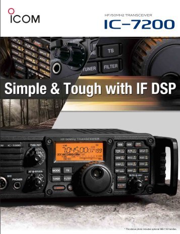 * The above photo includes optional MB-116 handles. - ICOM Canada