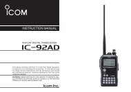 IC-92AD Instruction manual - Icom Australia