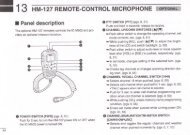 - 13 HM-127 REMOTE-CONTROL MICROPHONE r: - ICOM Canada