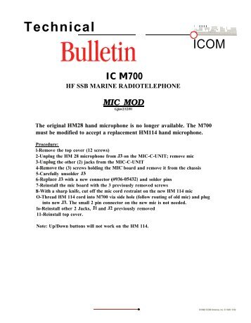 IC-M700 - ICOM Canada