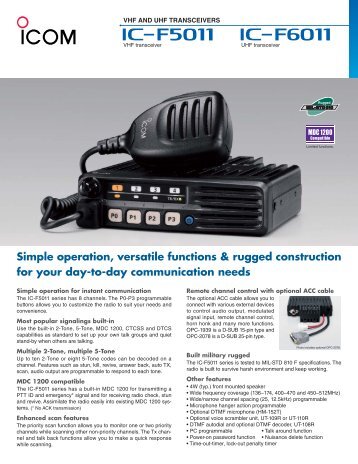 Brochure PDF - Quinsam Radio Communications Ltd.