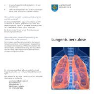 Lungentuberkulose - Merkblatt