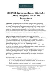 SEMINAR Brennpunkt Lunge: DiÃ¤tetik bei COPD, allergisches ...