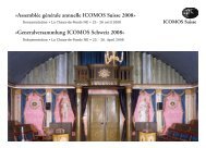 Dokumentation GV2008 (pdf) - ICOMOS Schweiz