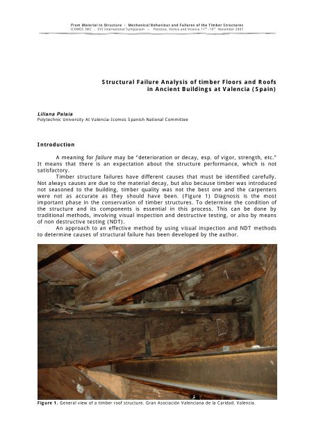 Structural Failure Analysis of timber Floors and Roofs in ... - Icomos