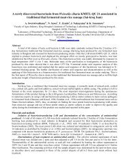 A newly discovered bacteriocin from Weissella cibaria KMITL-QU 21