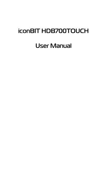 iconBIT HDB700TOUCH User Manual