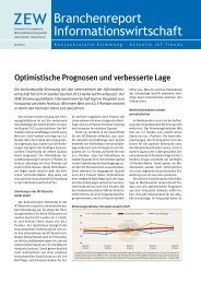 Branchenreport Informationswirtschaft - Zentrum fÃ¼r EuropÃ¤ische ...