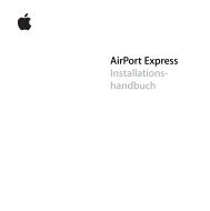 AirPort Express Installationshandbuch 5.1 - Support - Apple