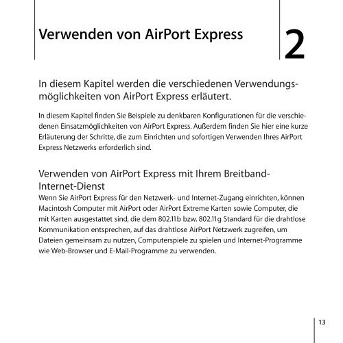 AirPort Express Installationshandbuch 5.1 - Support - Apple