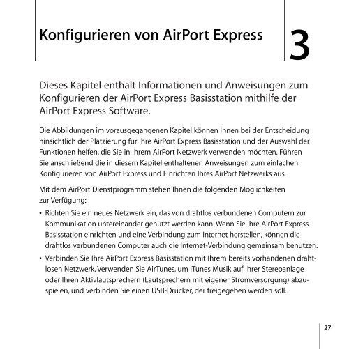 AirPort Express Installationshandbuch 5.1 - Support - Apple