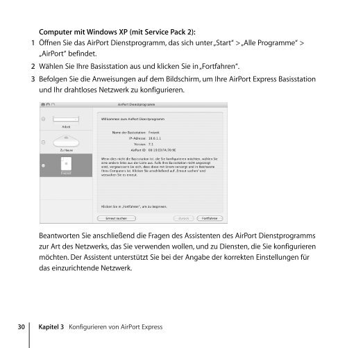 AirPort Express Installationshandbuch 5.1 - Support - Apple