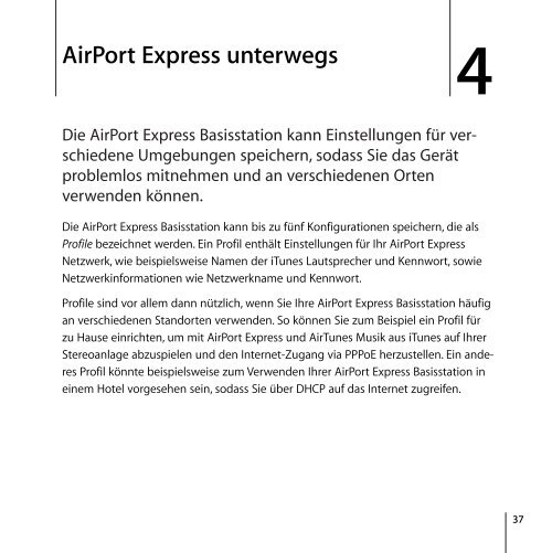 AirPort Express Installationshandbuch 5.1 - Support - Apple