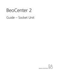 BeoCenter 2 Socket Unit Guide - Iconic AV