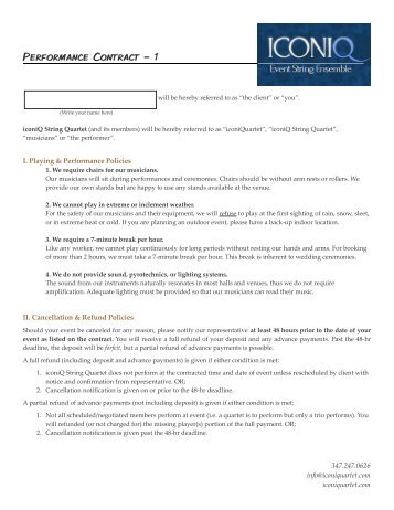 performance contract