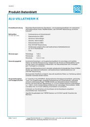 Produkt-Datenblatt ALU-VILLATHERM K - Icopal GmbH