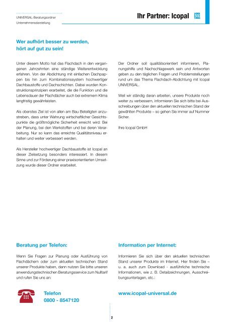 interaktive PDF-Da - Universal | Icopal GmbH