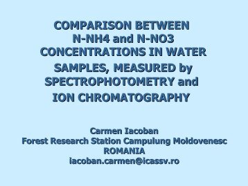 Comparison between n-nh4 and n-no3 concentrations - ICP Forests