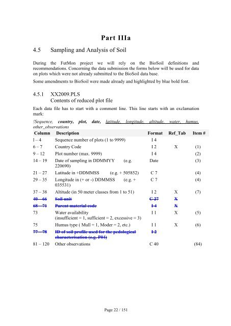 Form 5a - ICP Forests